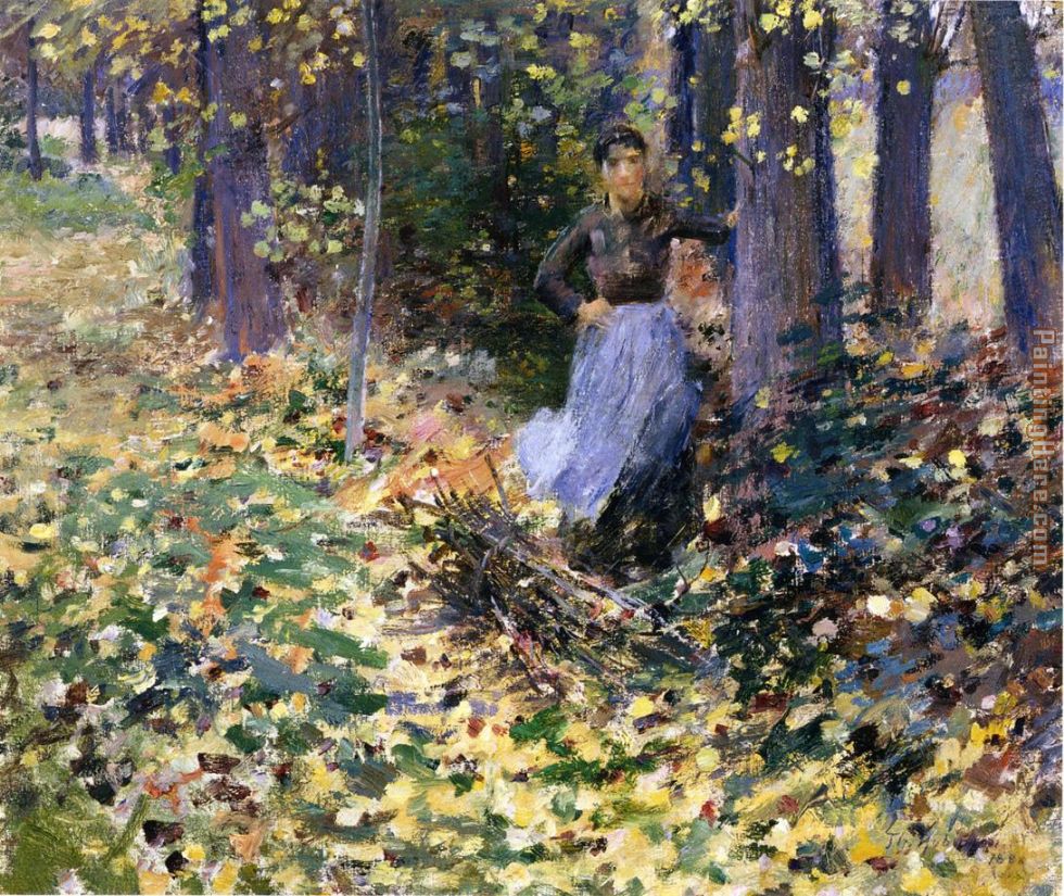 Autumn Sunlight painting - Theodore Robinson Autumn Sunlight art painting